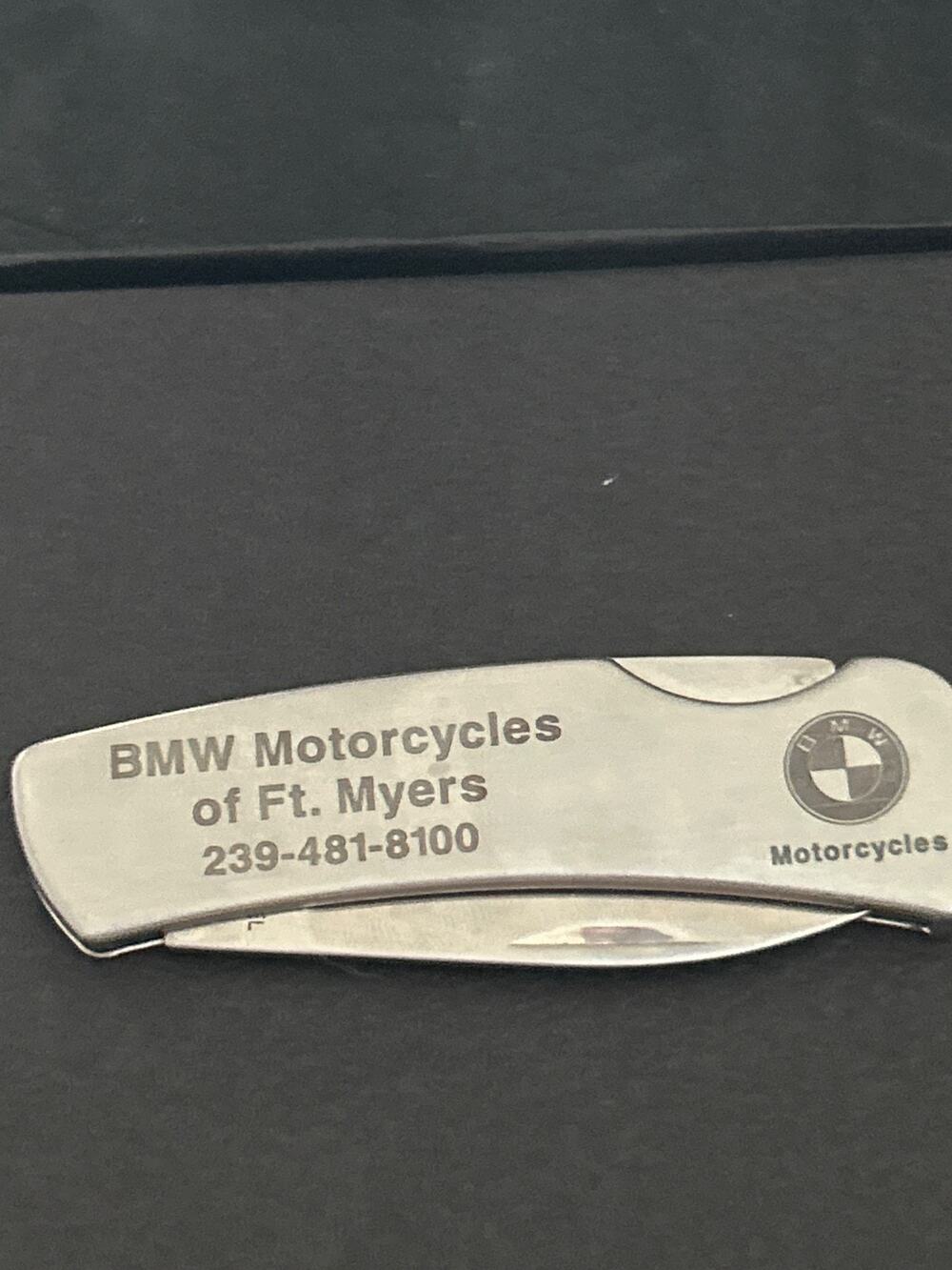 Vintage BMW Motorcycles of Ft. Myers Promotional Folding Pocket Knife Swag"